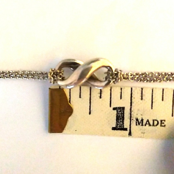 Tiffany & Co 925 Double Chain Infinity Necklace - Picture 4 of 8